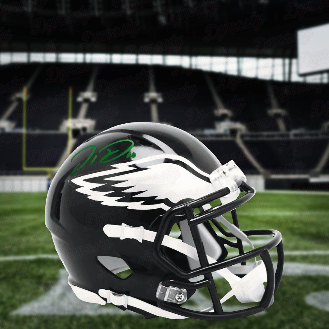 Dynasty Sports & Framing Autographed Mini-Helmets Jordan Davis Philadelphia Eagles Autographed Alternate Black Football Mini-Helmet