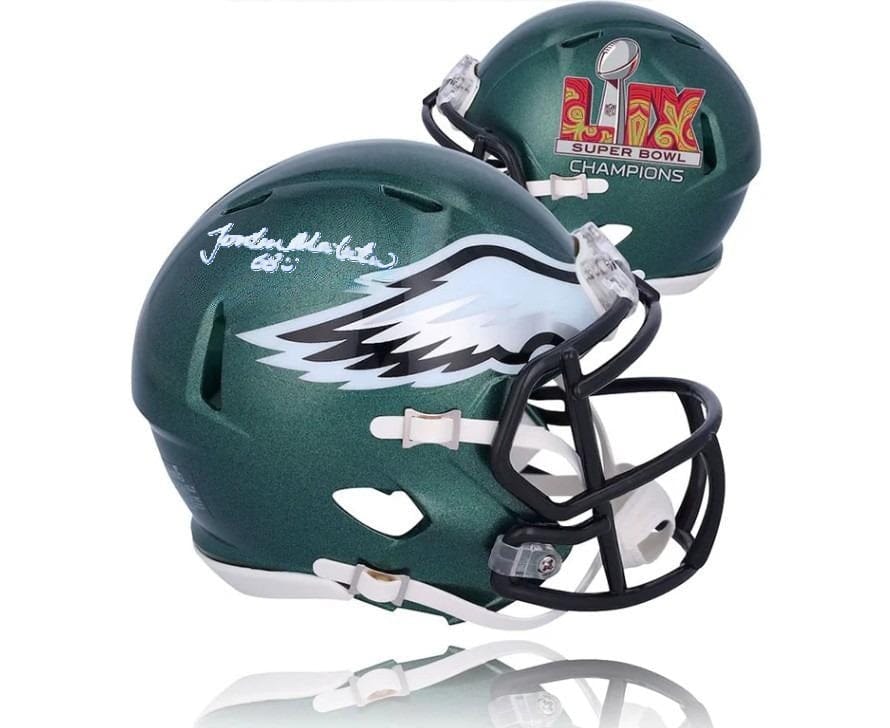 Dynasty Sports & Framing Autographed Mini-Helmets Jordan Mailata Philadelphia Eagles Autographed Super Bowl LIX Champions Football Mini-Helmet