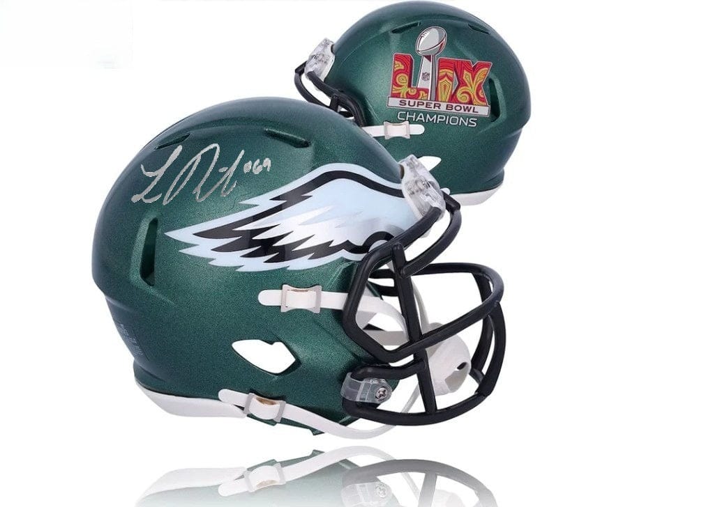 Dynasty Sports & Framing Autographed Mini-Helmets Landon Dickerson Philadelphia Eagles Autographed Super Bowl LIX Champions Football Mini-Helmet