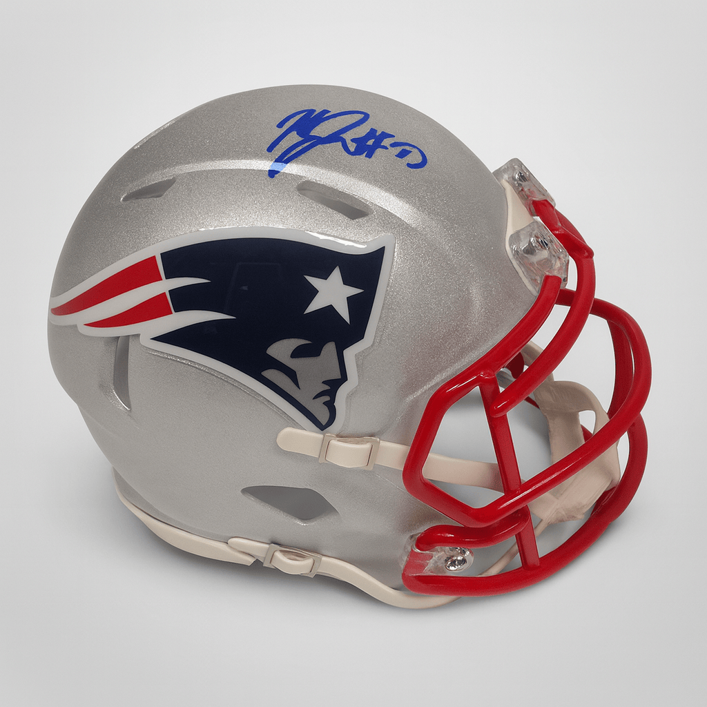 Dynasty Sports & Framing Autographed Mini-Helmets Marcus Jones New England Patriots Speed Mini-Helmet