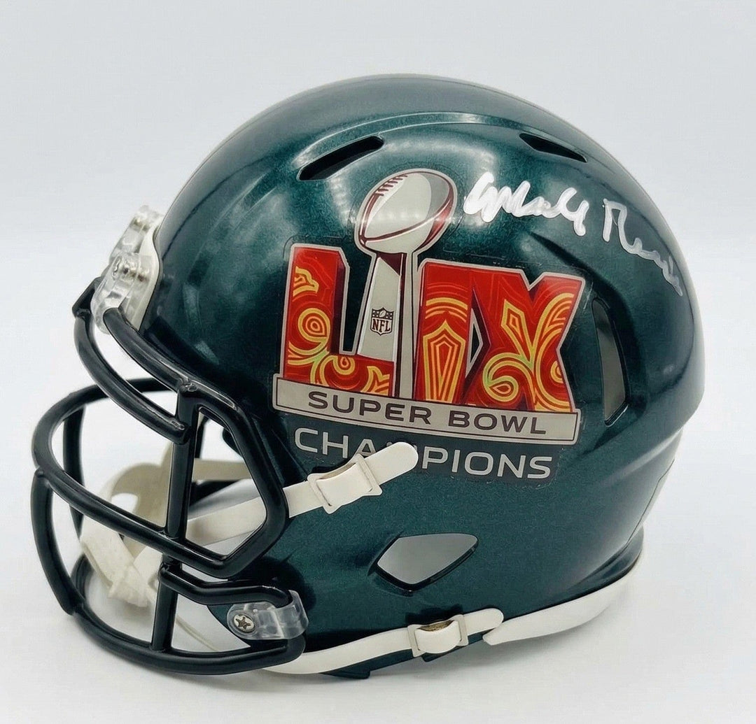 Dynasty Sports & Framing Autographed Mini-Helmets Merrill Reese Philadelphia Eagles Autographed Super Bowl LIX Champions Mini-Helmet