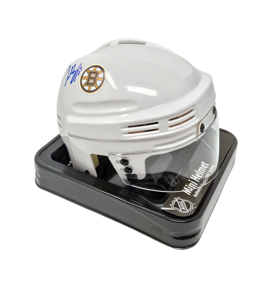 Dynasty Sports & Framing Autographed Mini-Helmets Patrice Bergeron Boston Bruins Autographed White Mini-Helmet