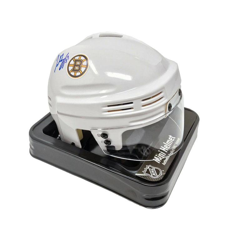 Dynasty Sports & Framing Autographed Mini-Helmets Patrice Bergeron Boston Bruins Autographed White Mini-Helmet