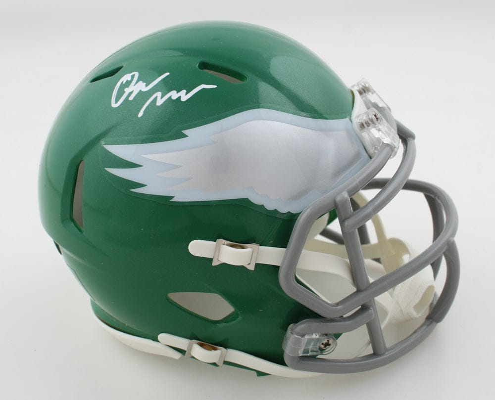 Dynasty Sports & Framing Autographed Mini-Helmets Quinyon Mitchell Philadelphia Eagles Autographed Alternate Kelly Green Mini-Helmet