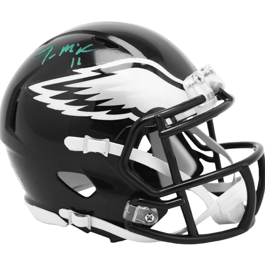 Dynasty Sports & Framing Autographed Mini-Helmets Tanner McKee Philadelphia Eagles Autographed Black Mini-Helmet