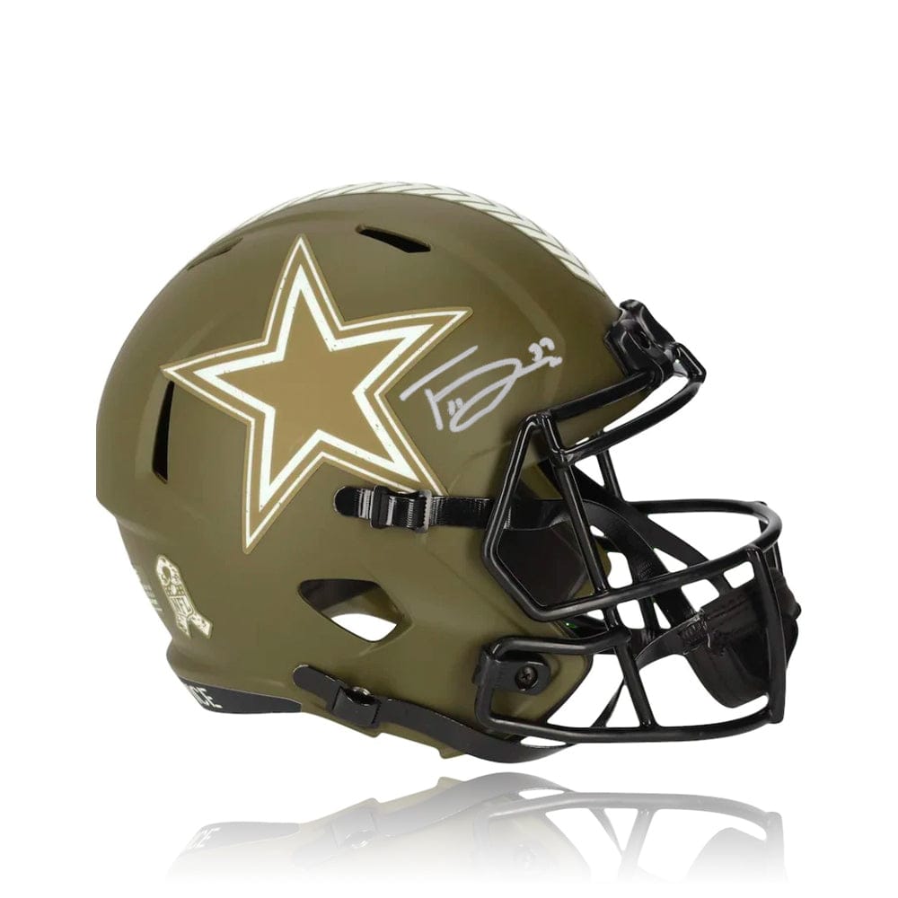 Dynasty Sports & Framing Autographed Mini-Helmets Trevon Diggs Dallas Cowboys Autographed Salute to Service Speed Mini Helmet