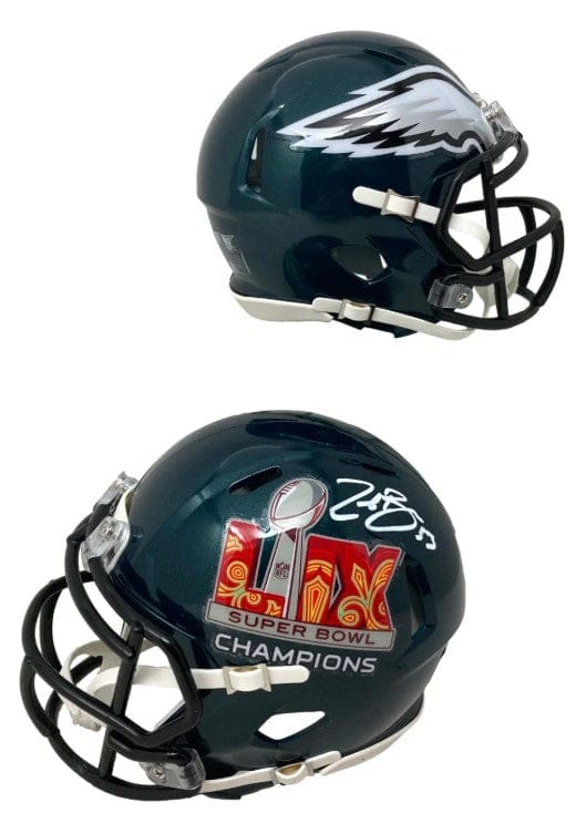 Dynasty Sports & Framing Autographed Mini-Helmets Zack Baun Philadelphia Eagles Autographed Super Bowl LIX Mini-Helmet