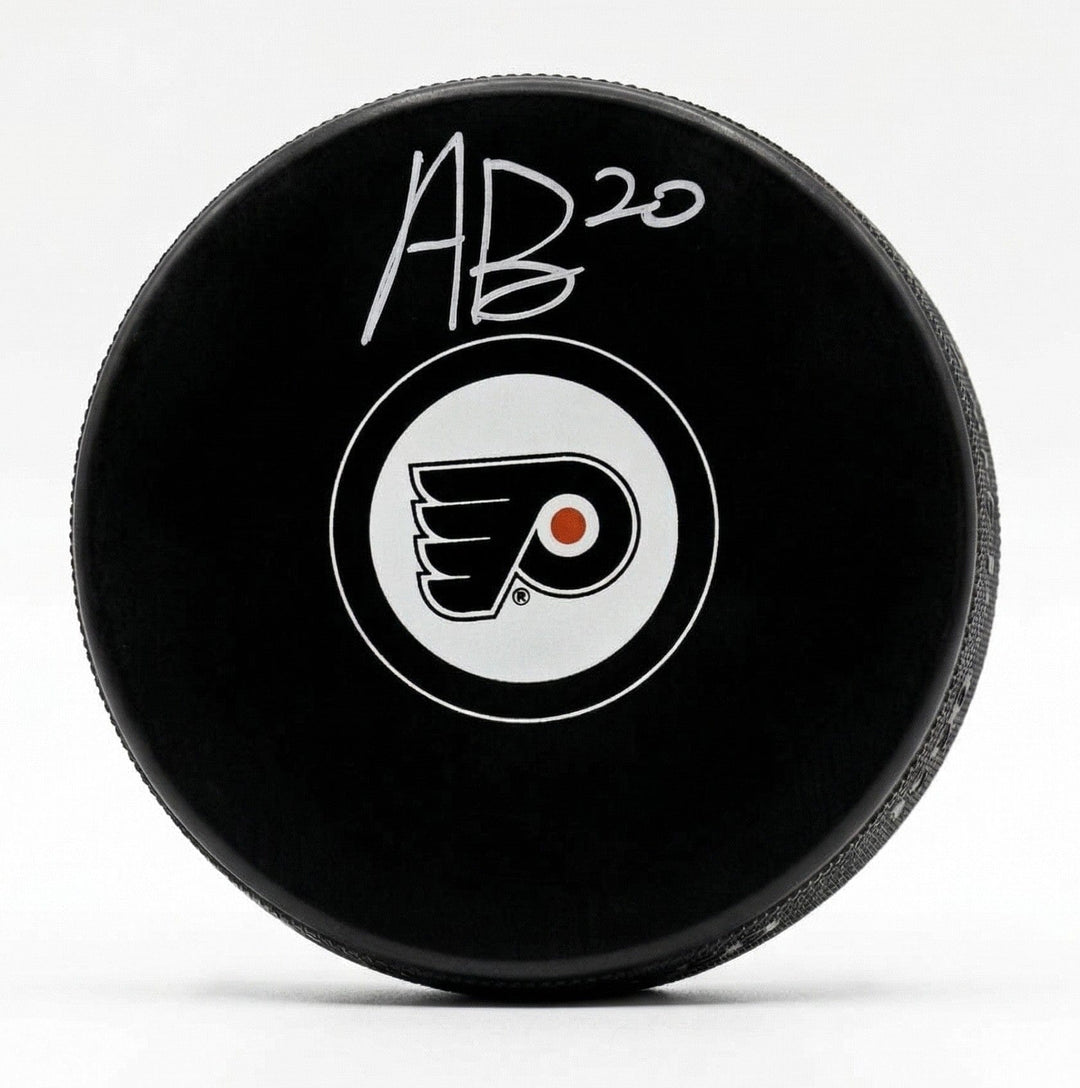 Dynasty Sports & Framing Autographed Pucks Alex Bump Philadelphia Flyers Autographed Logo Hockey Puck