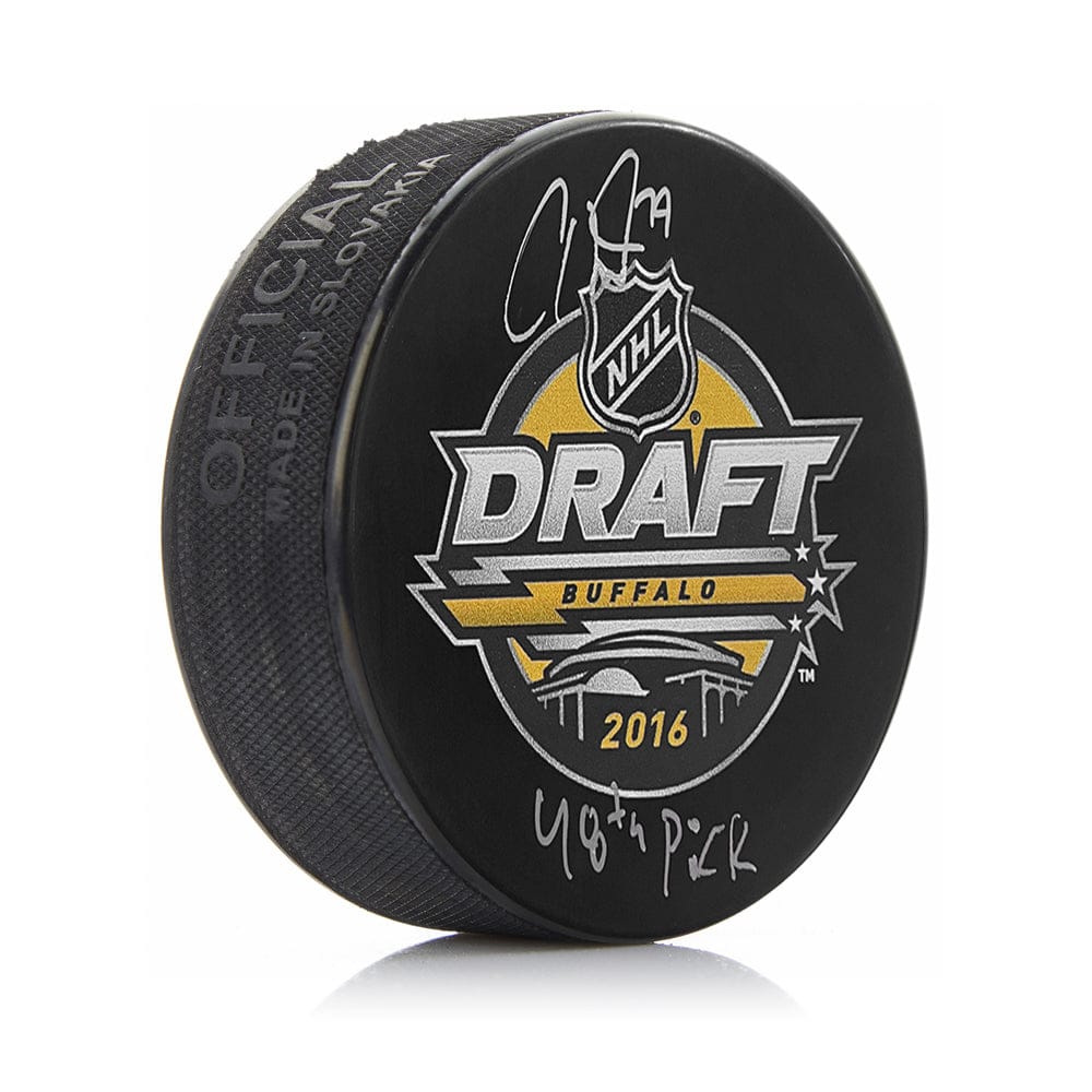 Dynasty Sports & Framing Autographed Pucks Carter Hart Philadelphia Flyers Autographed 2016 NHL Hockey Draft Puck with 48th Pick Inscription