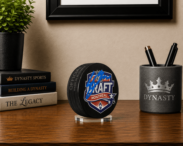 Dynasty Sports & Framing Autographed Pucks Cutter Gauthier Anaheim Ducks Autographed NHL Hockey 2022 Draft Puck