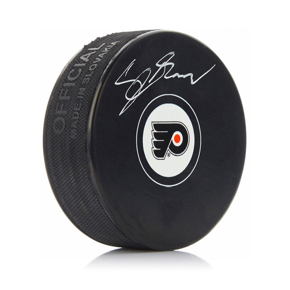 Dynasty Sports & Framing Autographed Pucks Cutter Gauthier Philadelphia Flyers Autographed NHL Hockey Logo Puck