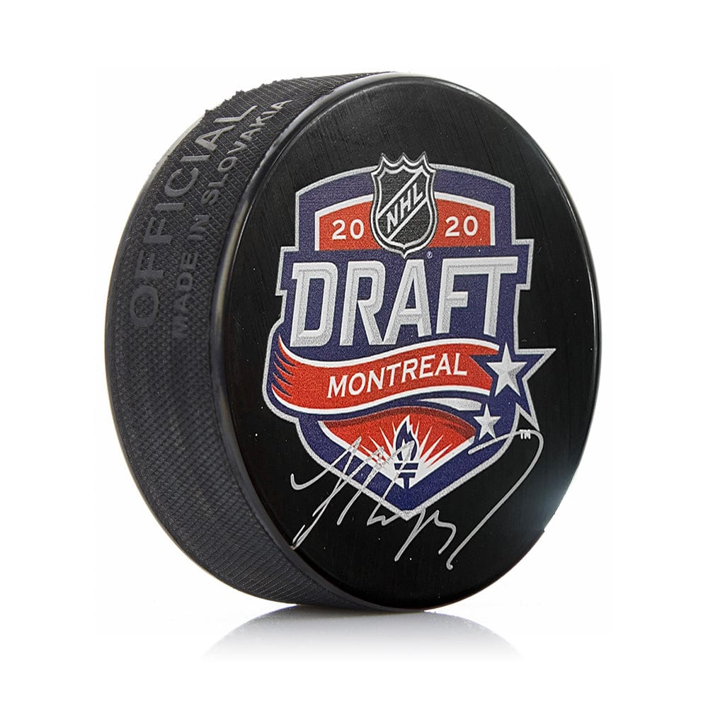 Dynasty Sports & Framing Autographed Pucks Jamie Drysdale Autographed Philadelphia Flyers 2020 Draft Hockey Logo Puck