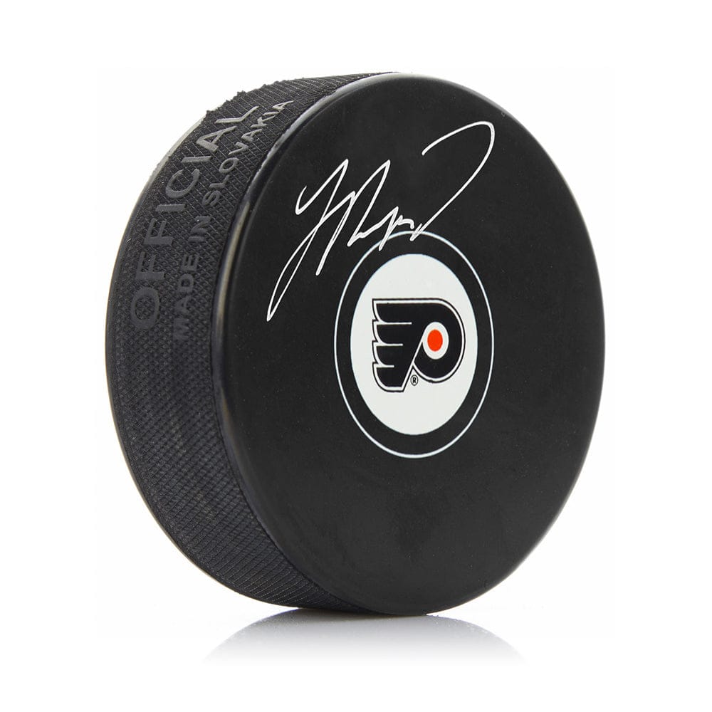 Dynasty Sports & Framing Autographed Pucks Jamie Drysdale Autographed Philadelphia Flyers Hockey Logo Puck