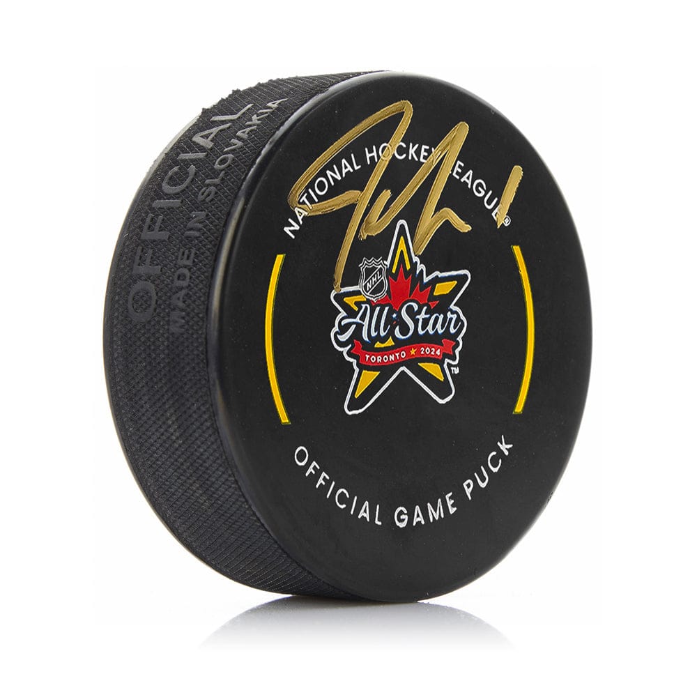 Dynasty Sports & Framing Autographed Pucks Jeremy Swayman Boston Bruins Autographed 2024 NHL All-Star Game Official Game Puck