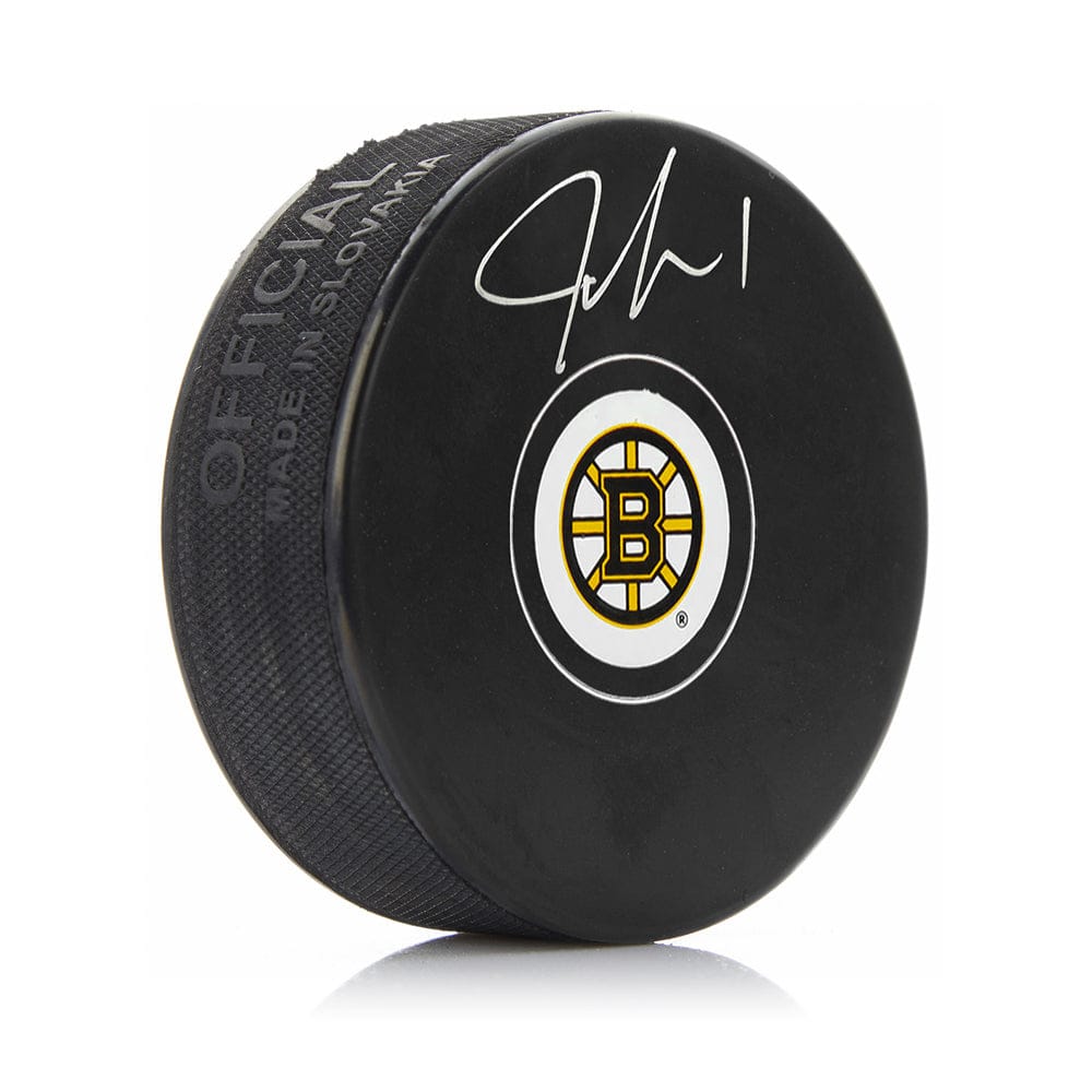 Dynasty Sports & Framing Autographed Pucks Jeremy Swayman Boston Bruins Autographed Hockey Puck