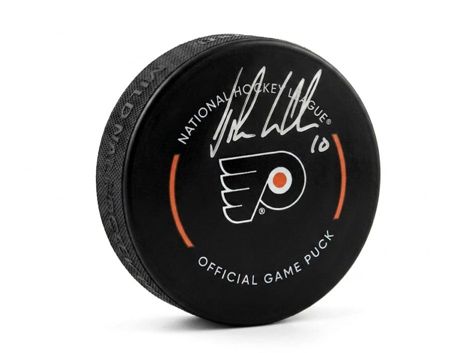 Dynasty Sports & Framing Autographed Pucks John LeClair Philadelphia Flyers Autographed Game Model Hockey Puck