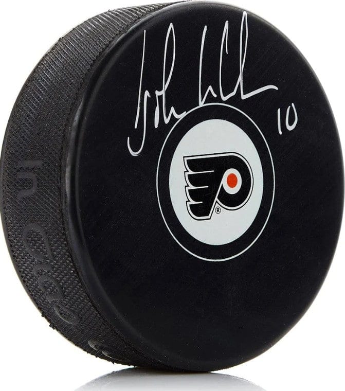 Dynasty Sports & Framing Autographed Pucks John LeClair Philadelphia Flyers Autographed Hockey Logo Puck