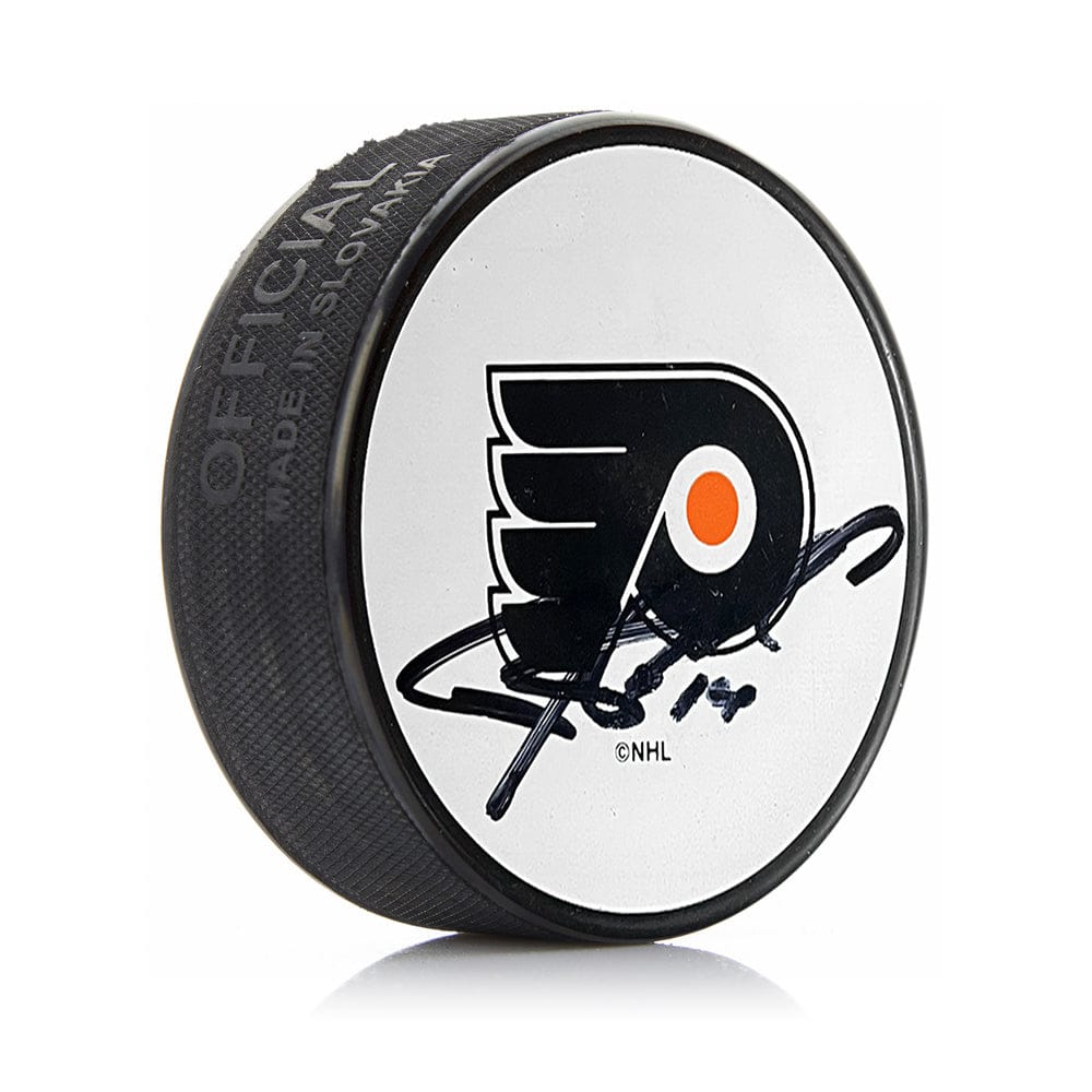 Dynasty Sports & Framing Autographed Pucks Justin Williams Philadelphia Flyers Autographed White Hockey Logo Puck
