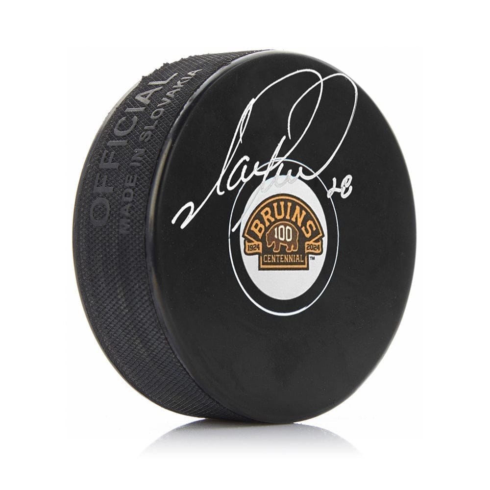 Dynasty Sports & Framing Autographed Pucks Mark Recchi Autographed Boston Bruins 100th Anniversary Hockey Logo Puck