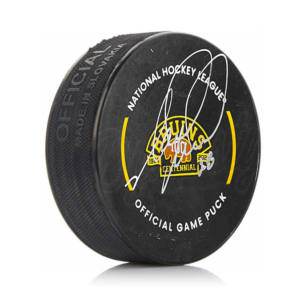Dynasty Sports & Framing Autographed Pucks Mark Recchi Boston Bruins Autographed 2023 100th Anniversary Centennial Game Puck