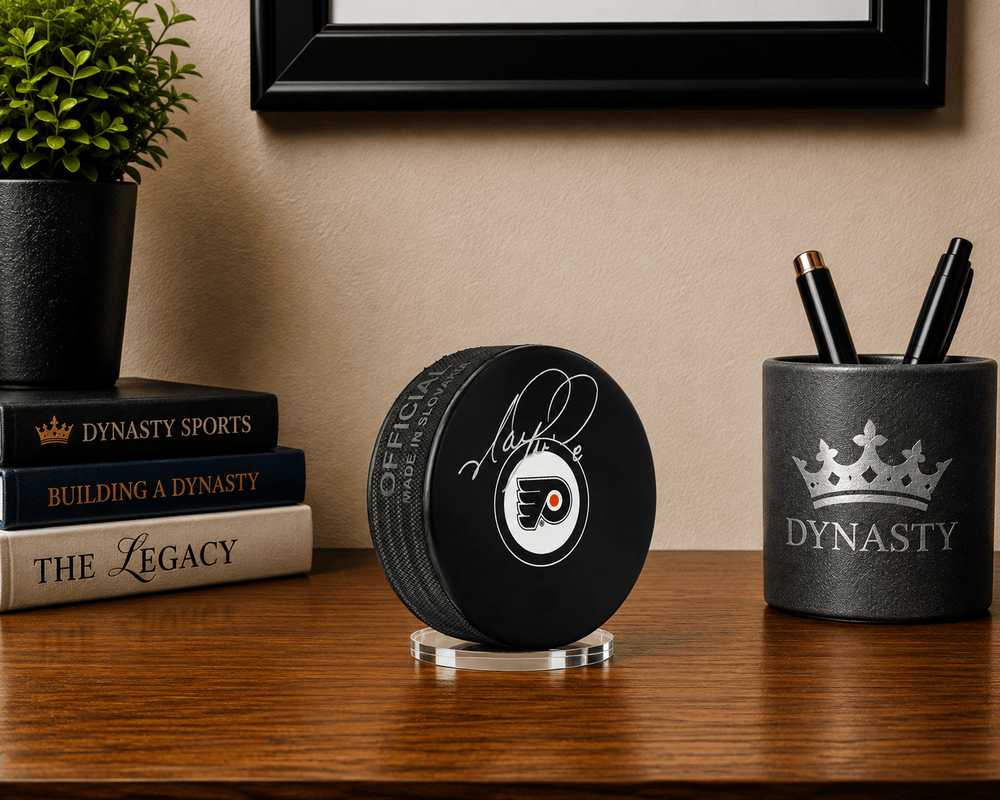 Dynasty Sports & Framing Autographed Pucks Mark Recchi Philadelphia Flyers Autographed Hockey Logo Puck