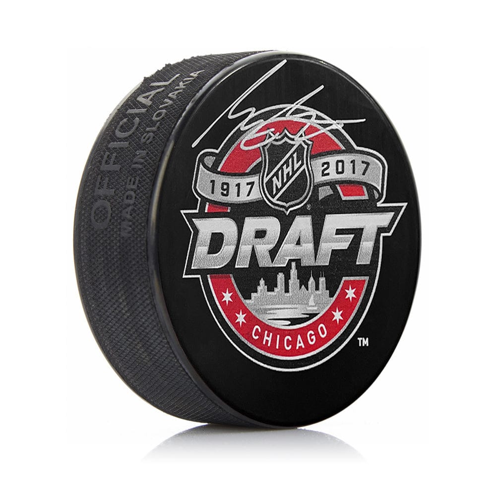 Dynasty Sports & Framing Autographed Pucks Morgan Frost Autographed Philadelphia Flyers 2017 Hockey Draft Logo Puck