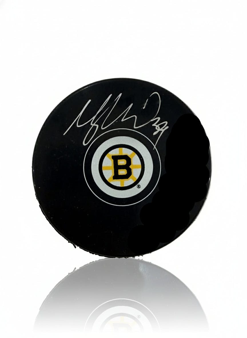 Dynasty Sports & Framing Autographed Pucks Morgan Geekie Boston Bruins Autographed 2025 Logo Puck