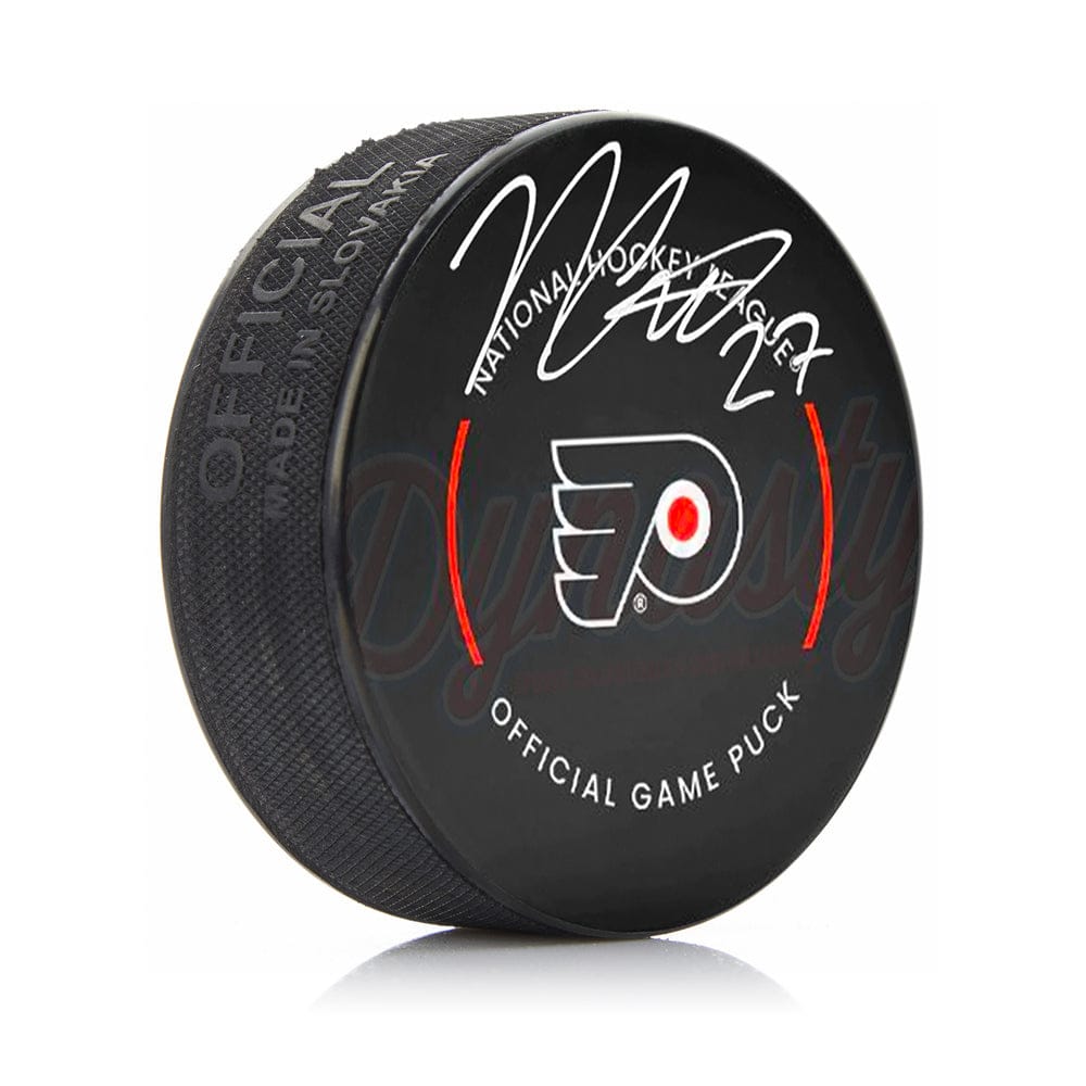 Dynasty Sports & Framing Autographed Pucks Noah Cates Autographed Philadelphia Flyers Hockey Game Model Puck