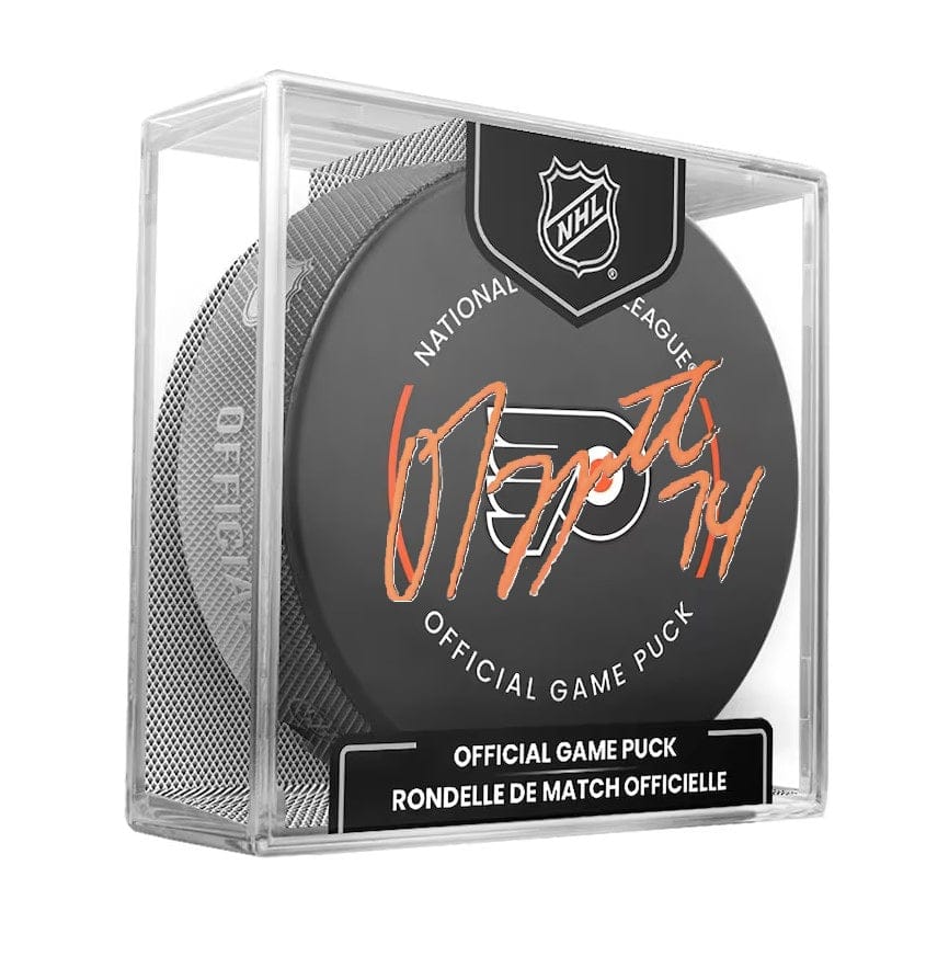 Dynasty Sports & Framing Autographed Pucks Owen Tippett Philadelphia Flyers Autographed Game Model Hockey Puck