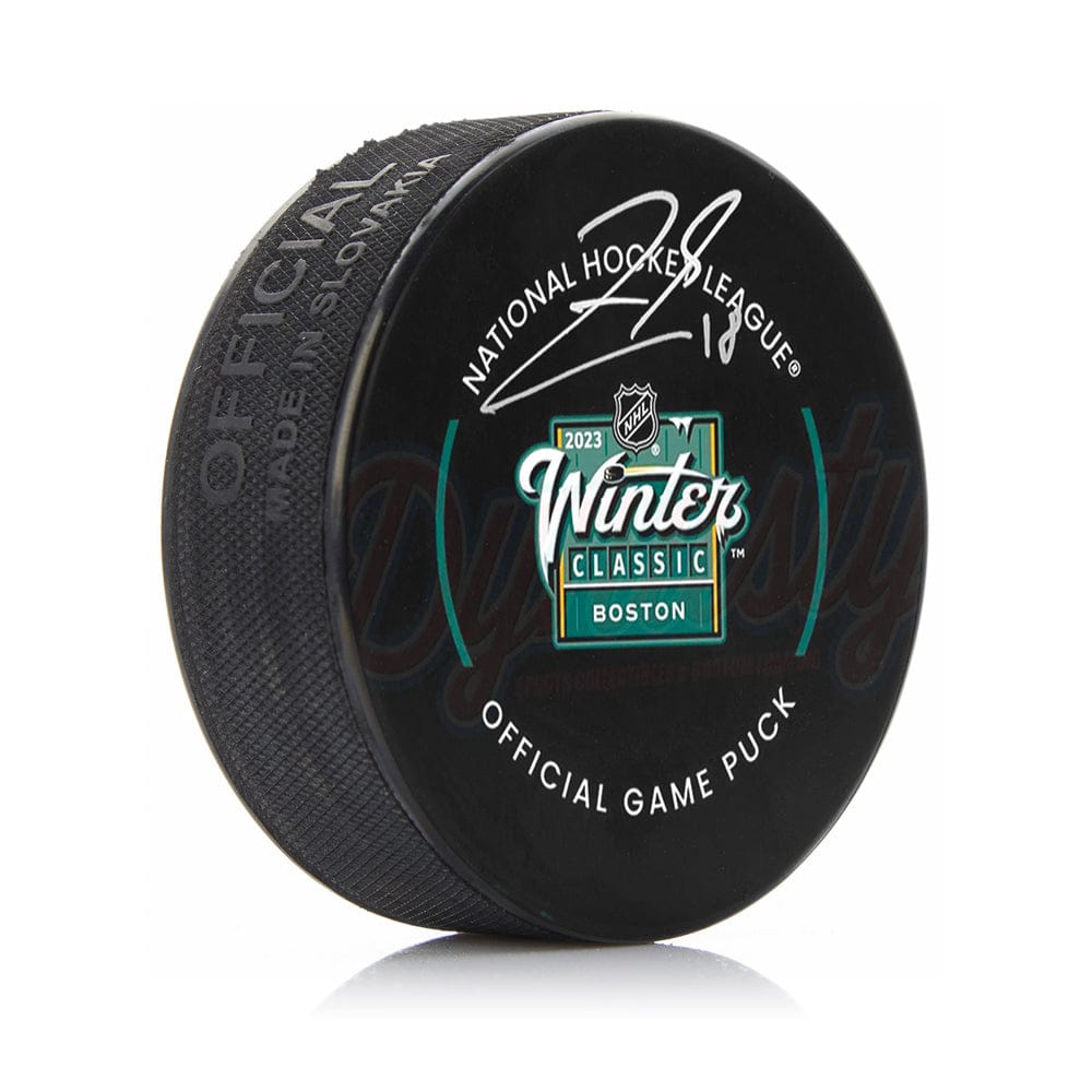 Dynasty Sports & Framing Autographed Pucks Pavel Zacha Boston Bruins Autographed 2023 Winter Classic Game Model Puck