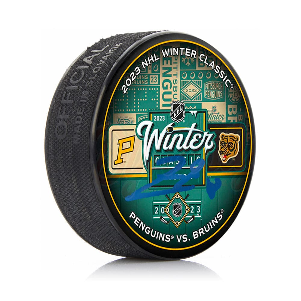Dynasty Sports & Framing Autographed Pucks Pavel Zacha Boston Bruins Autographed 2023 Winter Classic Puck