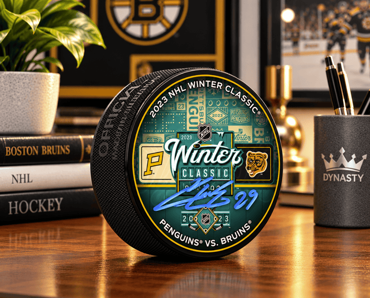 Dynasty Sports & Framing Autographed Pucks Pavel Zacha Boston Bruins Autographed 2023 Winter Classic Puck