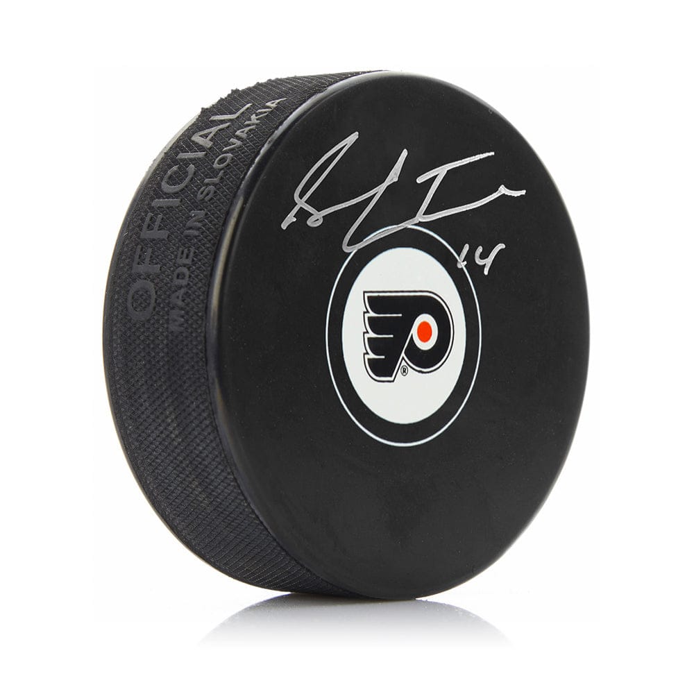 Dynasty Sports & Framing Autographed Pucks Sean Couturier Philadelphia Flyers Autographed Hockey Logo Puck