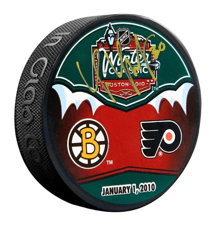 Dynasty Sports & Framing Autographed Pucks Tim Thomas Boston Bruins Autographed 2010 Winter Classic Faceoff Puck