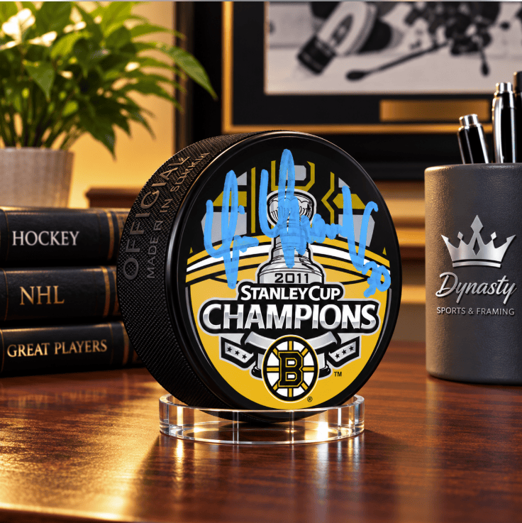 Dynasty Sports & Framing Autographed Pucks Tim Thomas Boston Bruins Autographed 2011 Stanley Cup Champions Puck