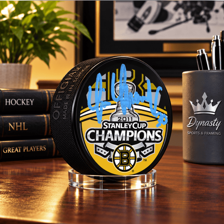 Dynasty Sports & Framing Autographed Pucks Tim Thomas Boston Bruins Autographed 2011 Stanley Cup Champions Puck