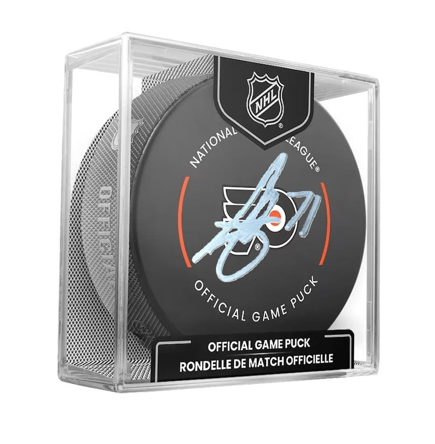 Dynasty Sports & Framing Autographed Pucks Tyson Foerster Philadelphia Flyers Autographed Game Model Hockey Puck