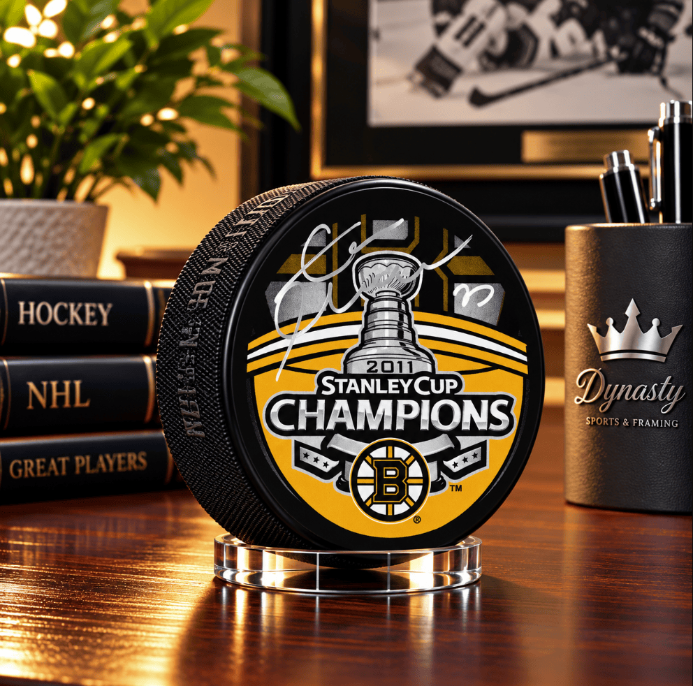 Dynasty Sports & Framing Autographed Pucks Zdeno Chara Boston Bruins Autographed 2011 Stanley Cup Champions Hockey Puck