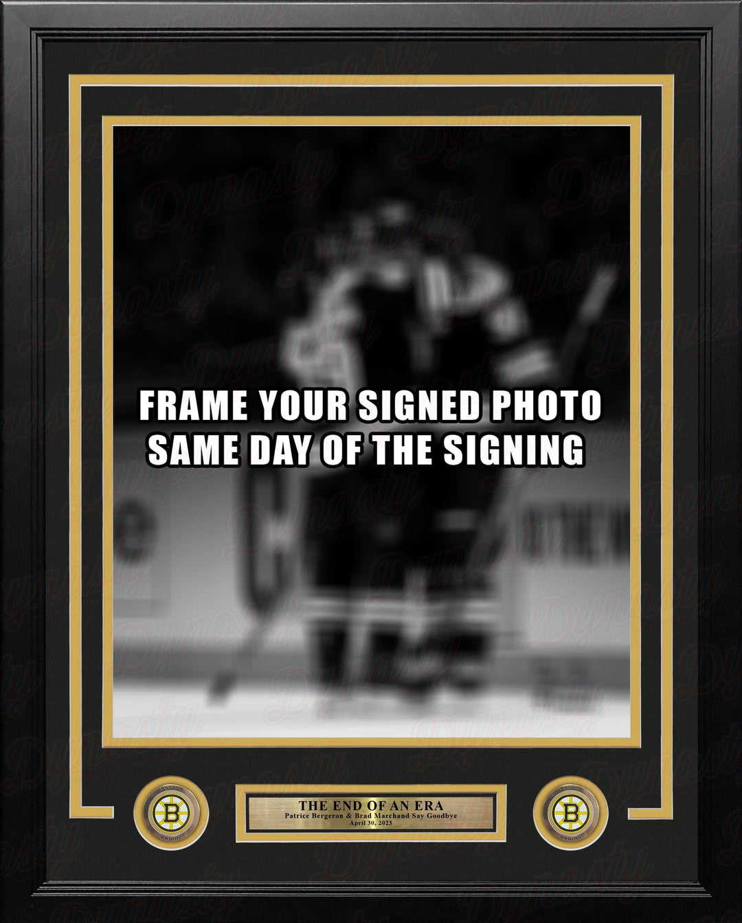 Dynasty Sports & Framing Custom Framing 11x14 Frame Kit Patrice Bergeron & Brad Marchand Boston Bruins Photo Frame Kit