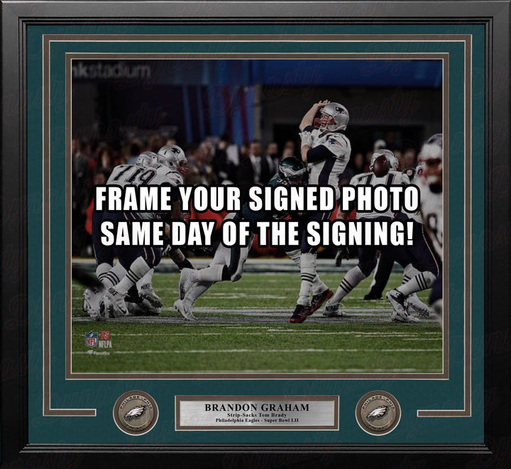 Dynasty Sports & Framing Custom Framing 11x14 Picture Frame Brandon Graham Sacks Tom Brady Philadelphia Eagles Super Bowl LII Photo Frame Kit