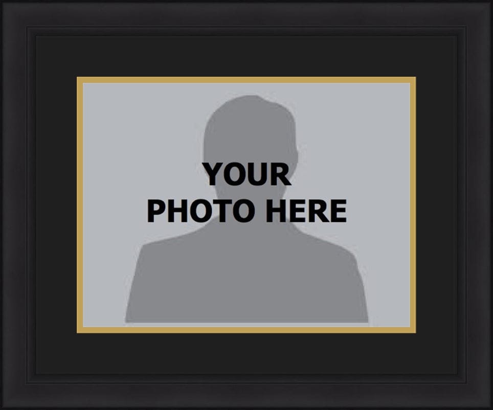 Dynasty Sports & Framing Custom Framing 8x10, Black Matting, Gold Trim / No / No NHL Hockey Photo Picture Frame Kit - Anaheim Ducks (Black Matting, Gold Trim)