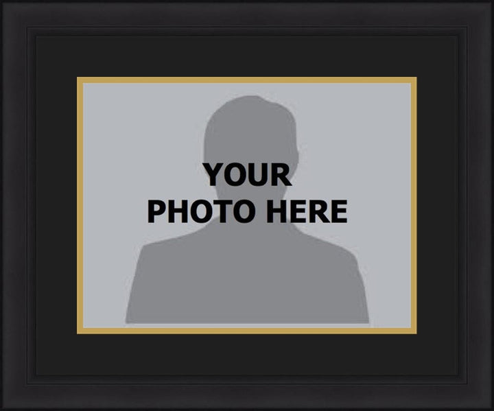 Dynasty Sports & Framing Custom Framing 8x10, Black Matting, Gold Trim / No / No NHL Hockey Photo Picture Frame Kit - Anaheim Ducks (Black Matting, Gold Trim)