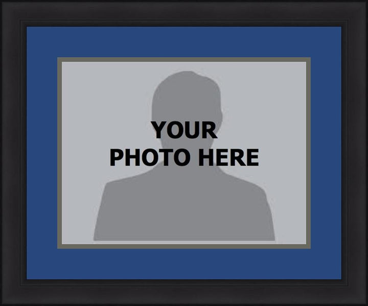Dynasty Sports & Framing Custom Framing 8x10, Blue Matting, Gray Trim / No / No MLB Baseball Photo Picture Frame Kit - Tampa Bay Rays (Blue Matting, Gray Trim)