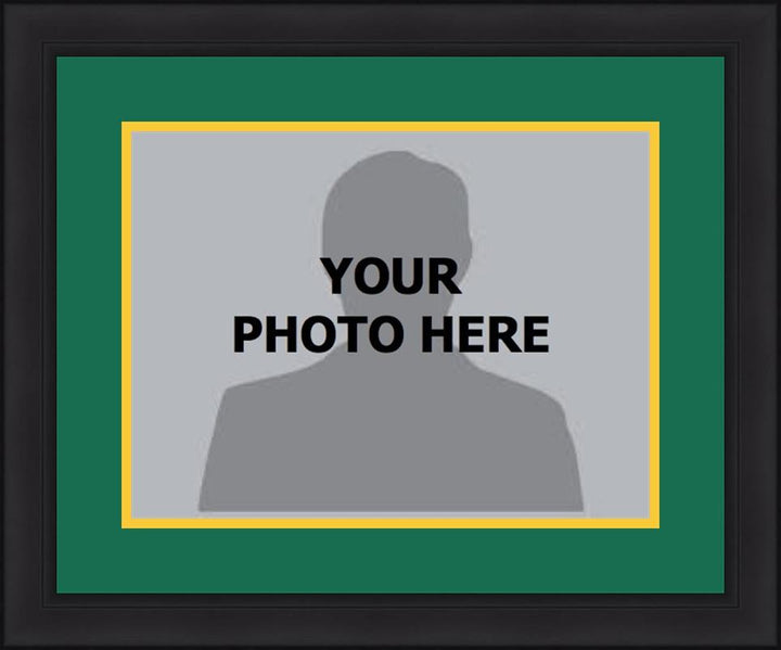 Dynasty Sports & Framing Custom Framing 8x10, Green Matting, Yellow Trim / No / No MLB Baseball Photo Picture Frame Kit - Oakland Athletics (Green Matting, Yellow Trim)