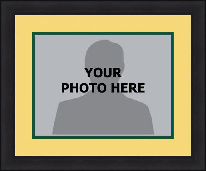 Dynasty Sports & Framing Custom Framing 8x10, Yellow Matting, Green Trim / No / No MLB Baseball Photo Picture Frame Kit - Oakland Athletics (Yellow Matting, Green Trim)