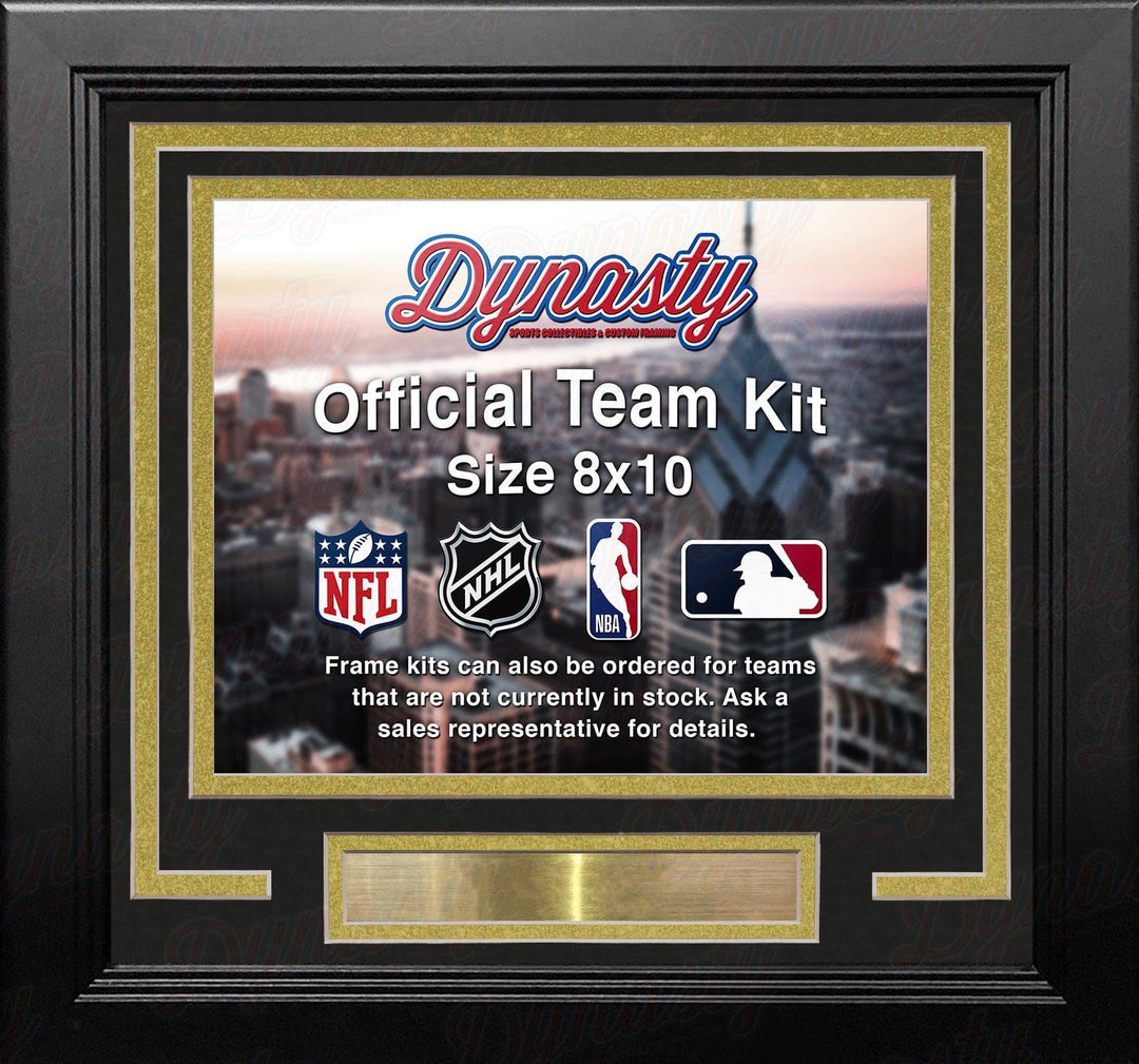 Dynasty Sports & Framing Custom Framing Black Matting & Gold Trim / Landscape (Horizontal); Standard Glass / No Nameplate or Medallions Vegas Golden Knights Custom NHL Hockey 8x10 Picture Frame Kit (Multiple Colors)