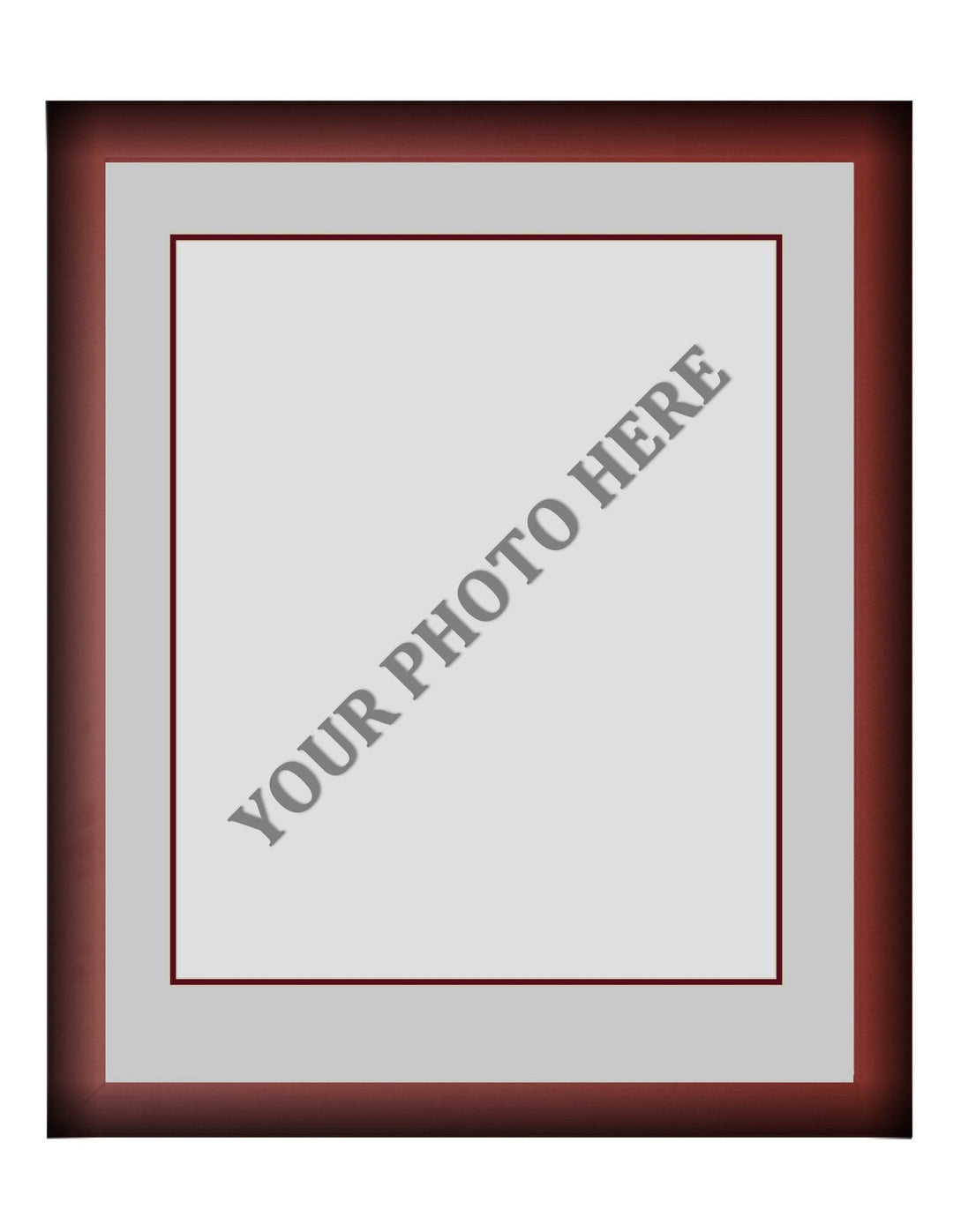 Dynasty Sports & Framing Custom Framing Frame Kit - Cherry Wood Frame | Silver Matting | Maroon Trim