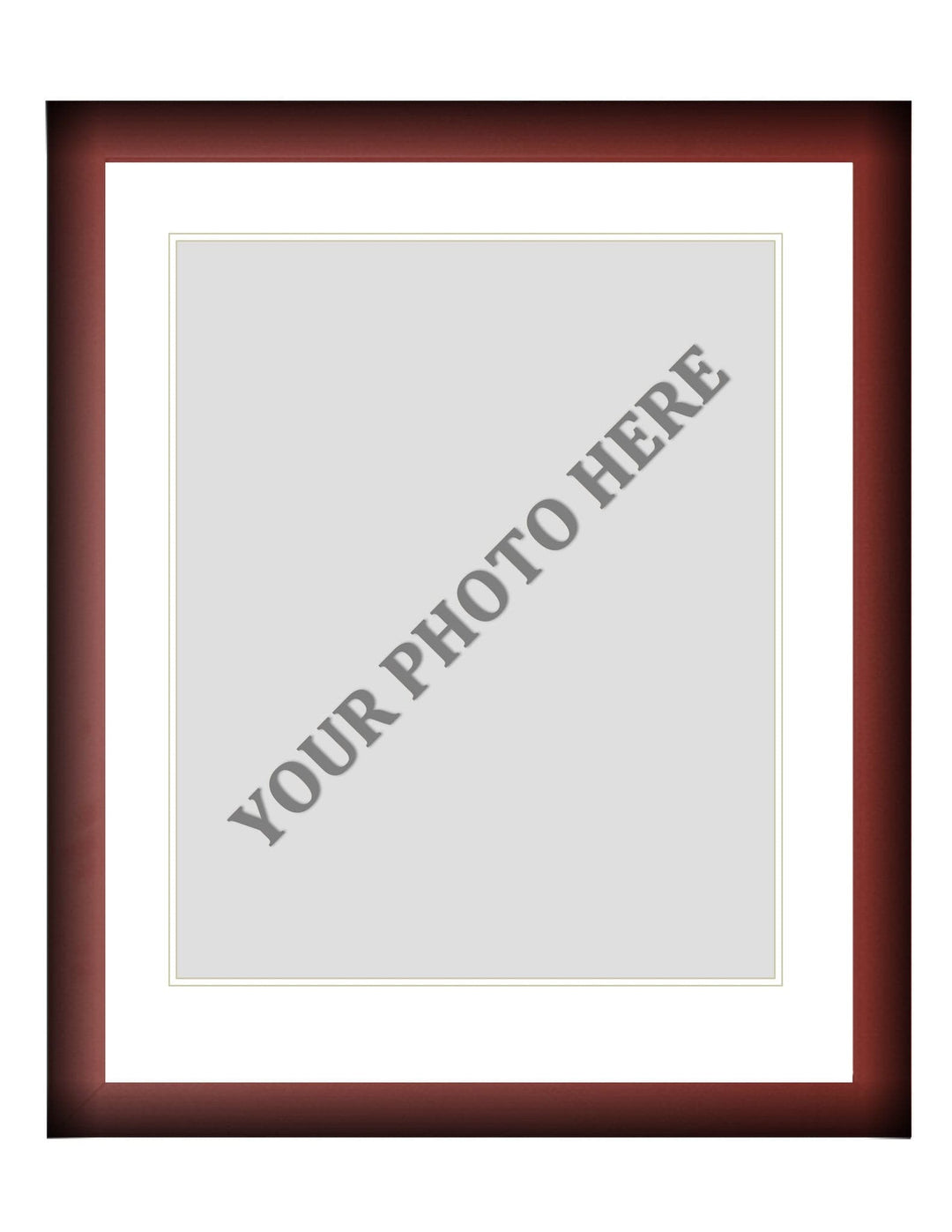 Dynasty Sports & Framing Custom Framing Frame Kit - Cherry Wood Frame | White Matting | White Trim