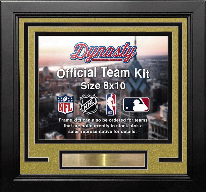 Dynasty Sports & Framing Custom Framing Gold Matting & Black Trim / Landscape (Horizontal); Standard Glass / No Nameplate or Medallions Vegas Golden Knights Gold Custom NHL Hockey 8x10 Picture Frame Kit