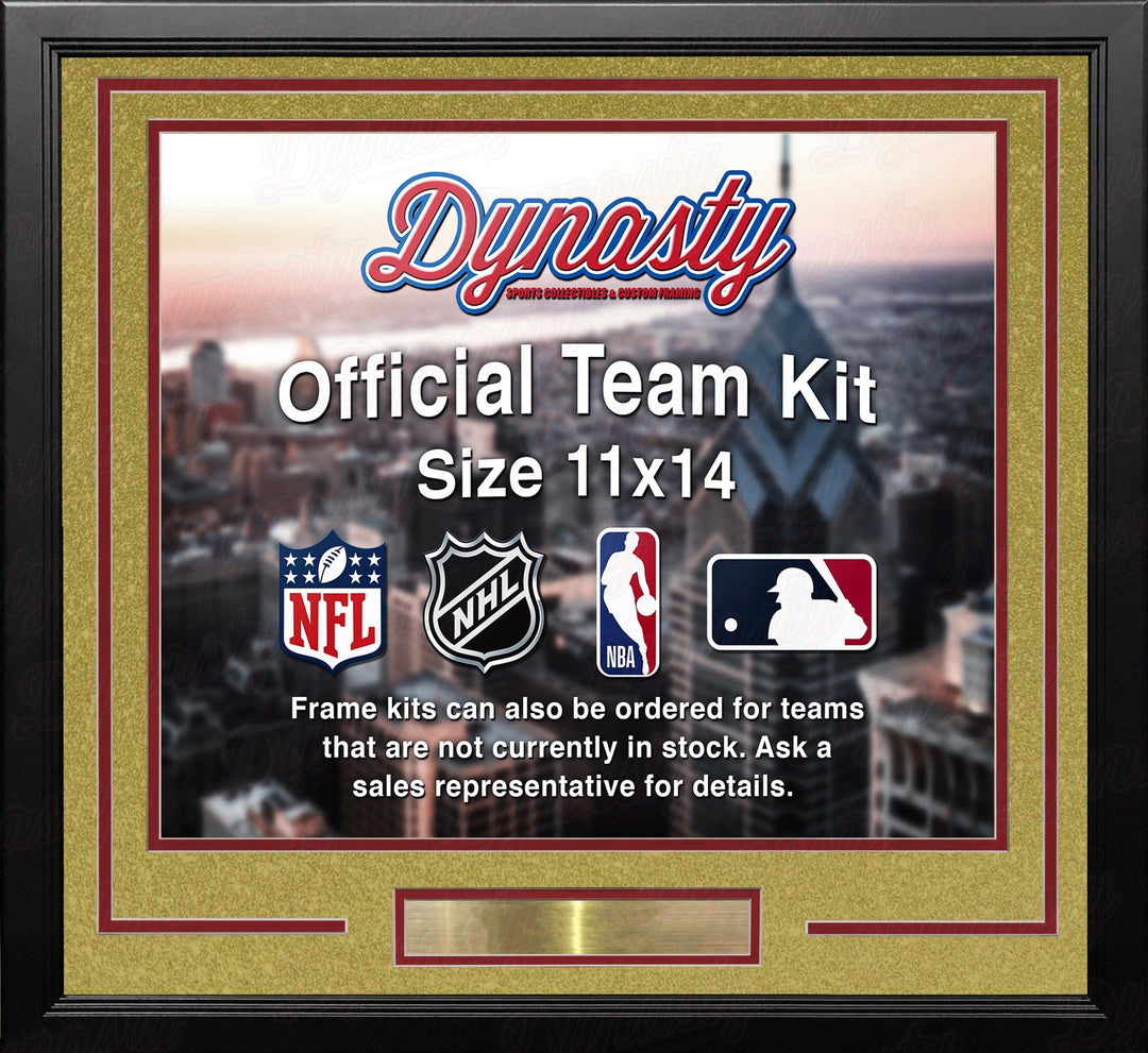 Dynasty Sports & Framing Custom Framing Gold Matting & Red Trim / Landscape (Horizontal); Standard Glass / No Nameplate or Medallions Vegas Golden Knights Gold Custom NHL Hockey 11x14 Picture Frame Kit
